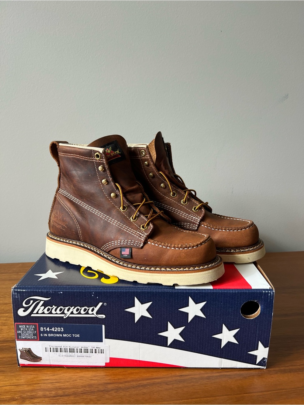 Thorogood Men's American Heritage Maxwear Wedge Moc Toe Boots, 6 in.